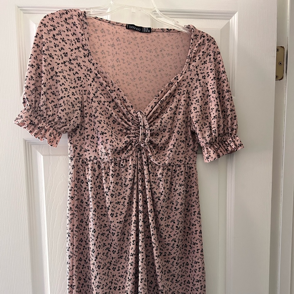 Boohoo Maternity Rib Skater Dress